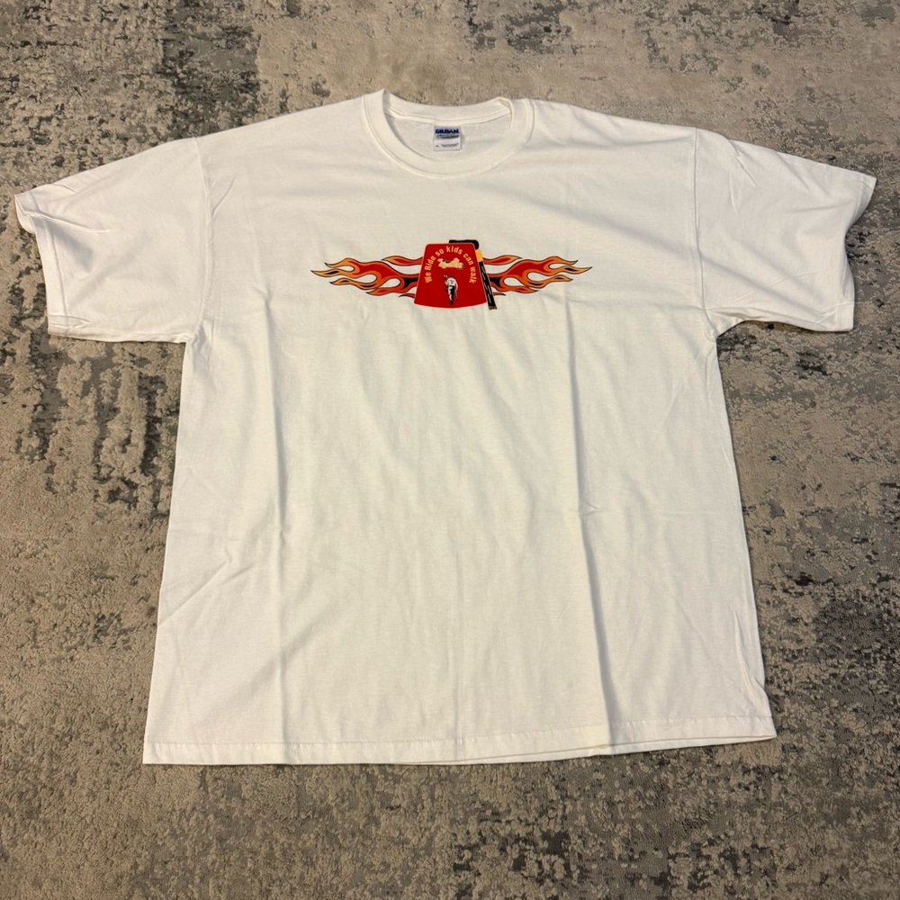 VTG Racing Biker TShirt Size XL “We Ride‎ So Kids Can Walk” Graphic